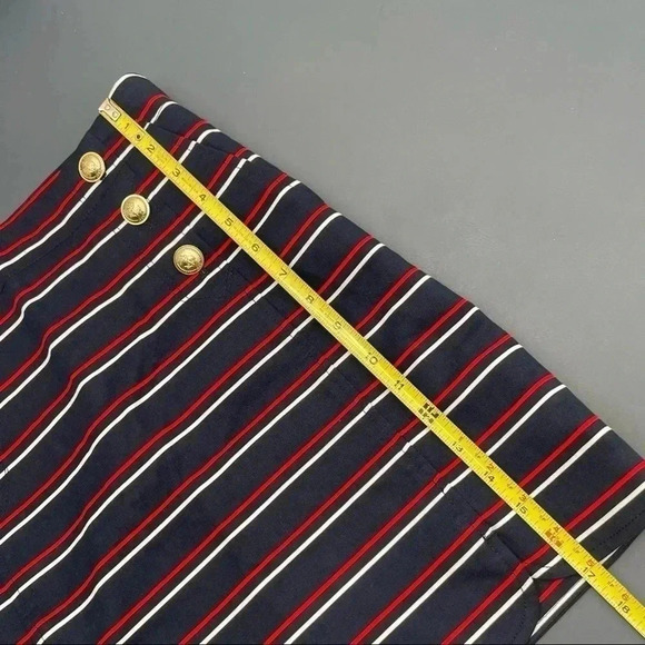 Tommy Hilfiger Women’s Striped Skirt 0 Lined Front Pockets Back Zipper Nautical - Picture 15 of 15